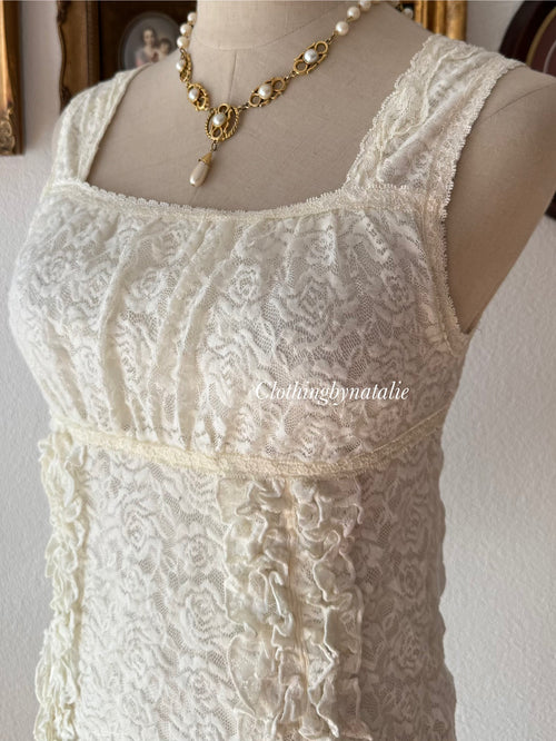 White Lace Cami Size S
