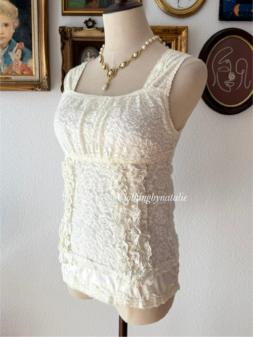 White Lace Cami Size S