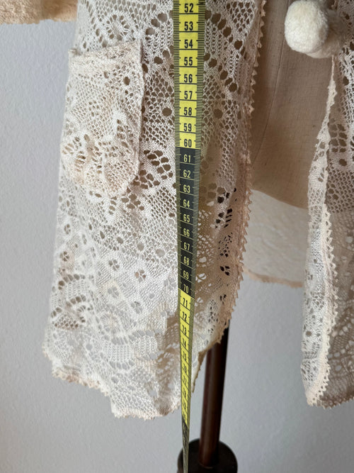 Cream Knit Cardigan Poncho size S