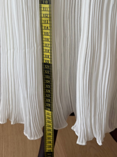 Flora Pleated Chiffon Maxi Gown Size M