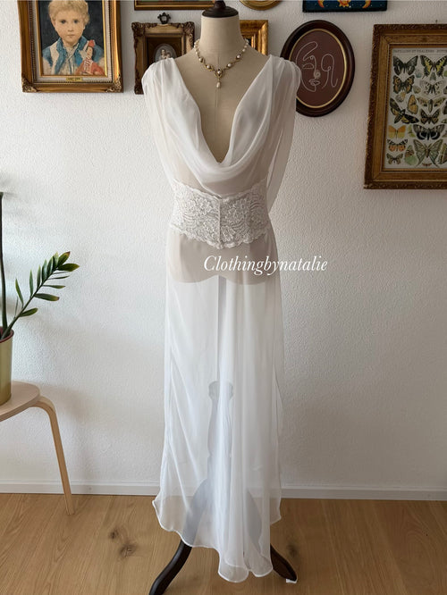 Shirley of Hollywood Bridal Maxi Chiffon Gown Size M
