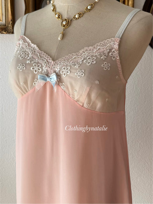 Blush Orange Chiffon Slip Size S
