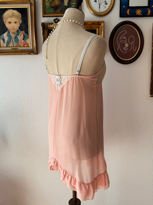 Blush Orange Chiffon Slip Size S