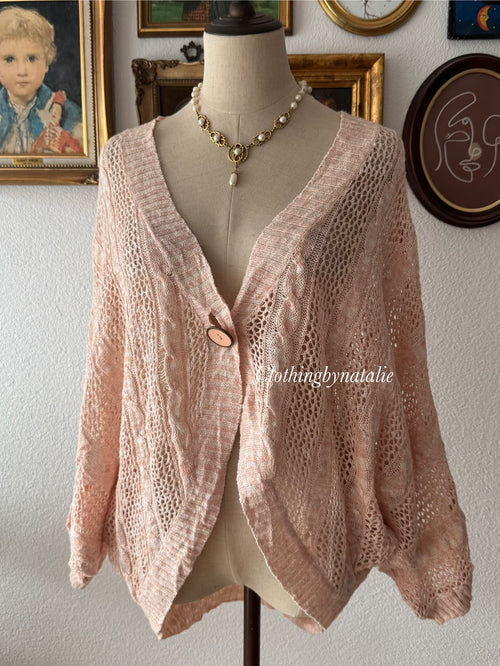 Peach Knit Cardigan size M/L