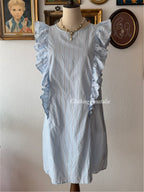 Blue Cotton Short Dress size M