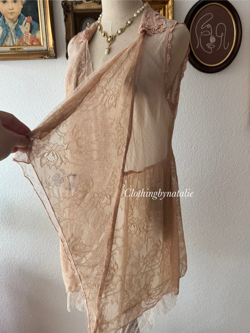 Brown Lace Cardigan size S/M