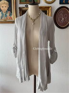 Grey Knit Cardigan Size S