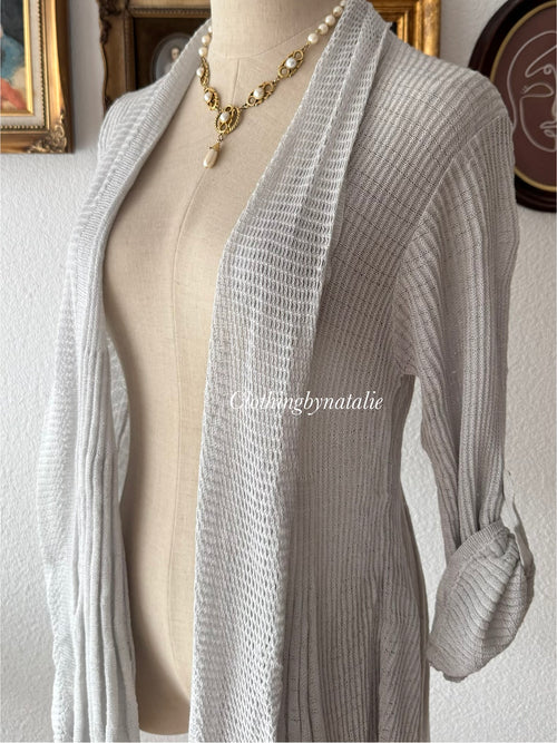 Grey Knit Cardigan Size S