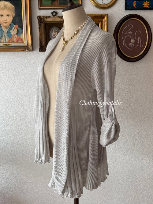 Grey Knit Cardigan Size S