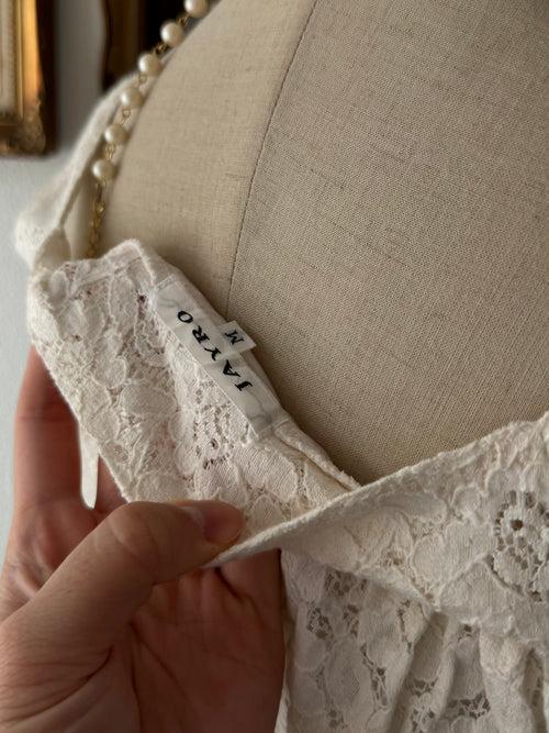 White Tutu Cotton Lace Blouse size S/M