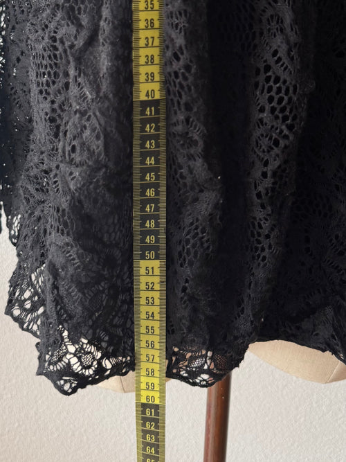 Black Knit Batwing Blouse size S