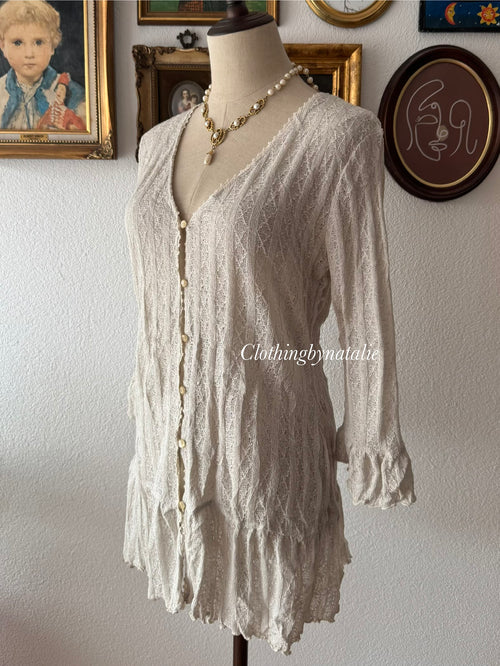 Cream Knit Cardigan size S/small M