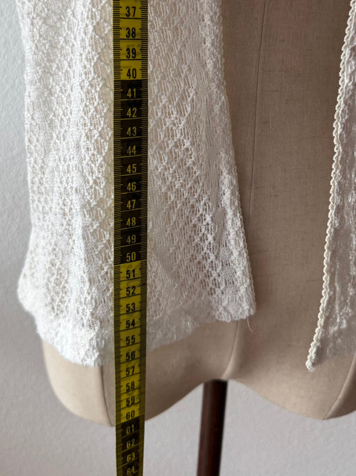White Crochet Cardigan size M