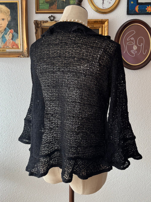 Black White Cardigan Cami Set size M