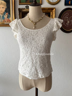 White Lace Blouse size XS