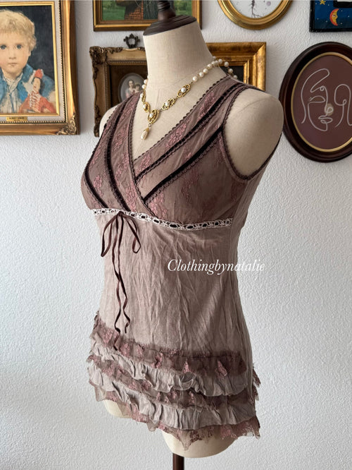Whimsical Purple Blouse Size S