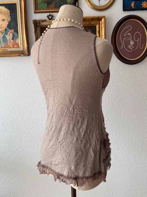 Whimsical Purple Blouse Size S