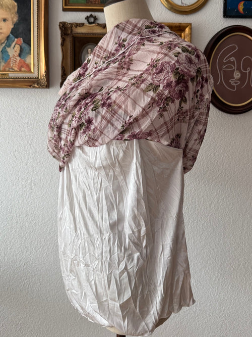 Y2K Purple Chiffon Blouse Size XS