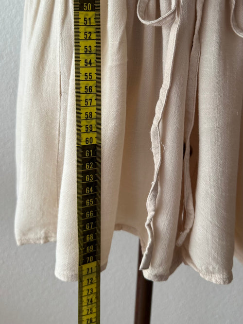 Cream Cotton Poncho Blouse size L
