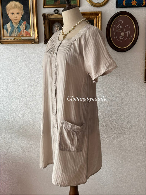 Beige Cotton Midi Babydoll size S