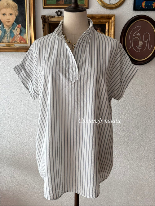 Stripe Cotton Blouse size M