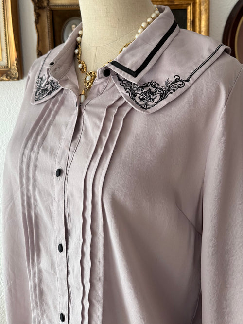 Purple Long Sleeve Blouse size M