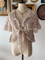 Poka Dot Beige Cardigan size S