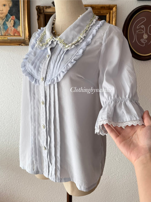 Fairy Blue Chiffon Blouse Size S