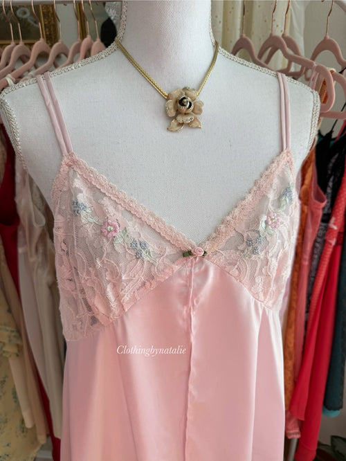 Secret Treasure Pink Satin Babydoll (L)