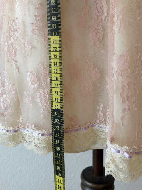 Pink Fairy Lace Nylon Slip Size S/ small M
