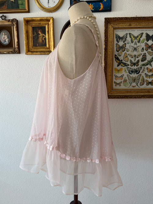 Tosca Pink Nylon Babydoll Size M