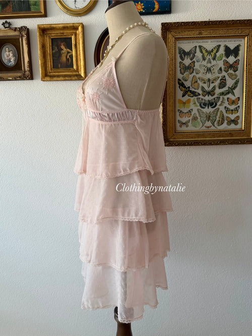 Fairy Tutu Pink Chiffon Babydoll Size S