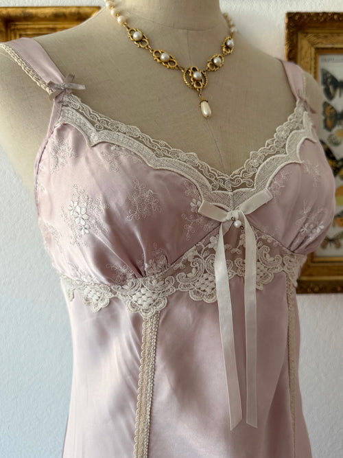 Romantic Fairy Pink Satin Slip Size M