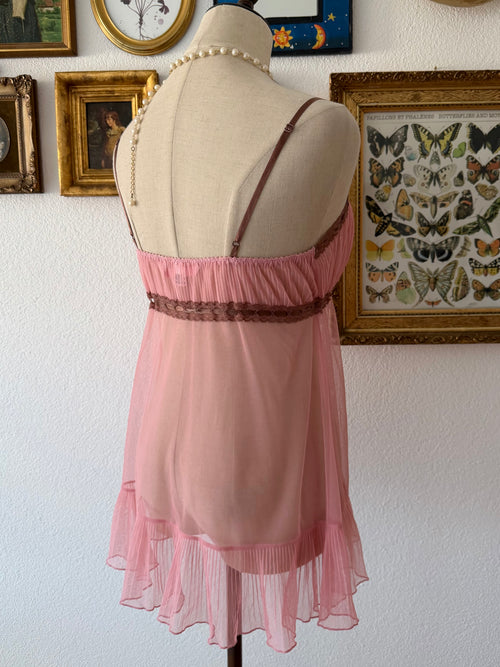 Victoria’s Secret Pink Sheer Mesh Babydoll Size S/M