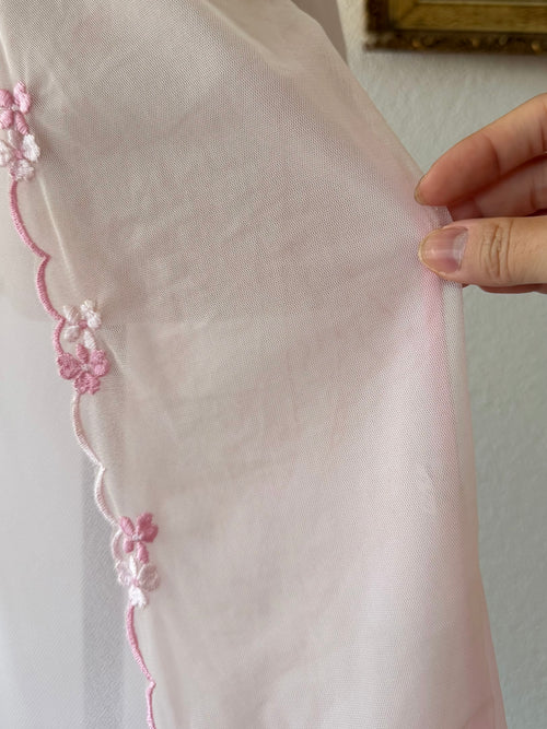 Butterfly Pink Chiffon Slip Size M
