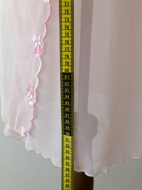 Butterfly Pink Chiffon Slip Size M