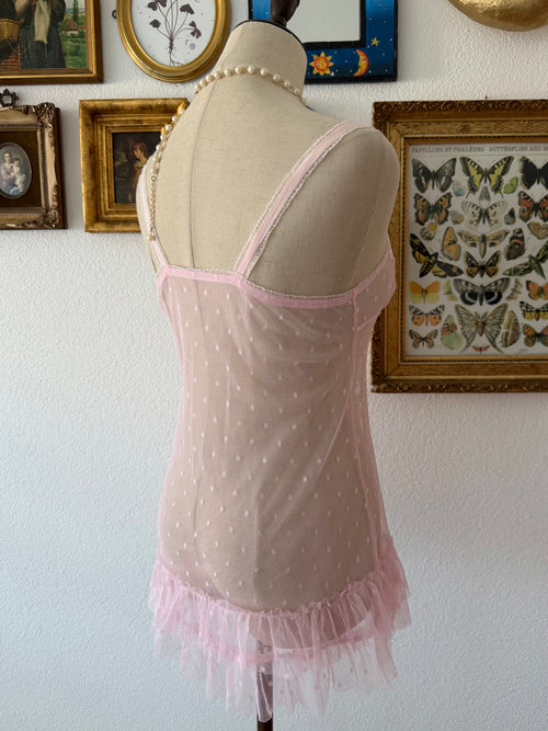 Dana Sheer Pink Mesh Slip Size S