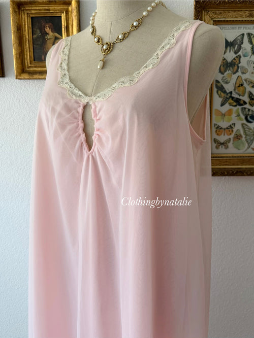 Frenchmaid Pink Nylon Babydoll Size M
