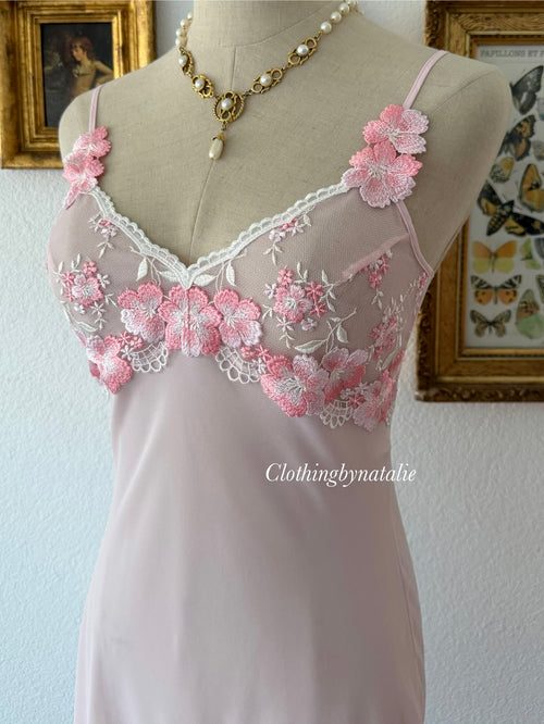 Venus Pink Sheer Chiffon Slip Size S
