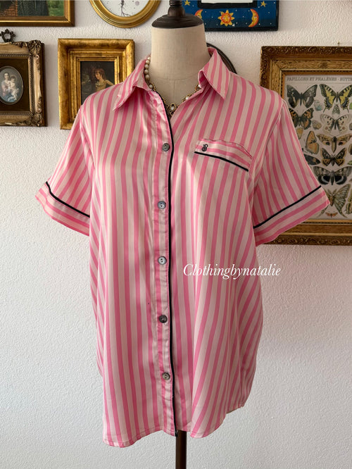 Victoria’s Secret Satin Stripe Pyjama Set Size S