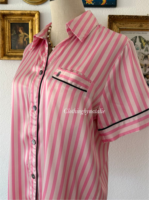 Victoria’s Secret Satin Stripe Pyjama Set Size S