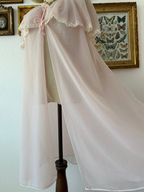 Frenchmaid Pink Nylon Robe Size S/M