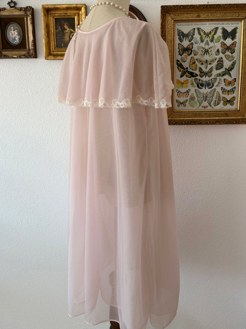 Frenchmaid Pink Nylon Robe Size S/M