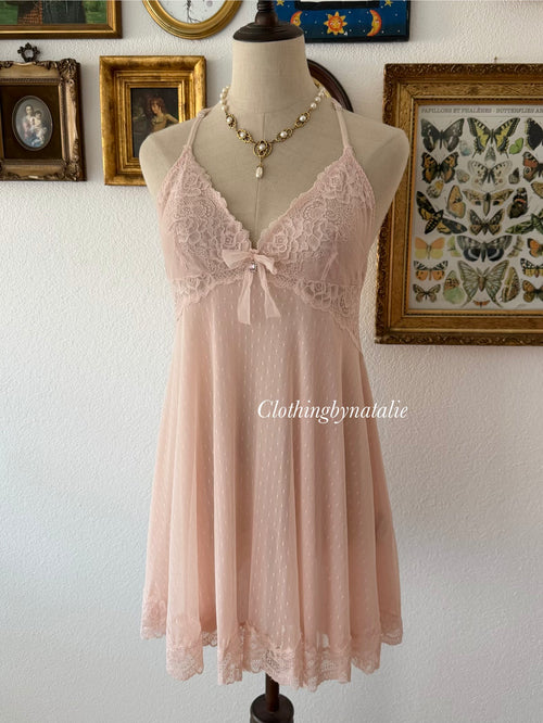 Fairy Pink Lace Babydoll Size M