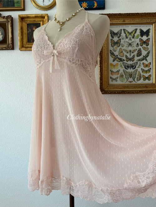 Fairy Pink Lace Babydoll Size M