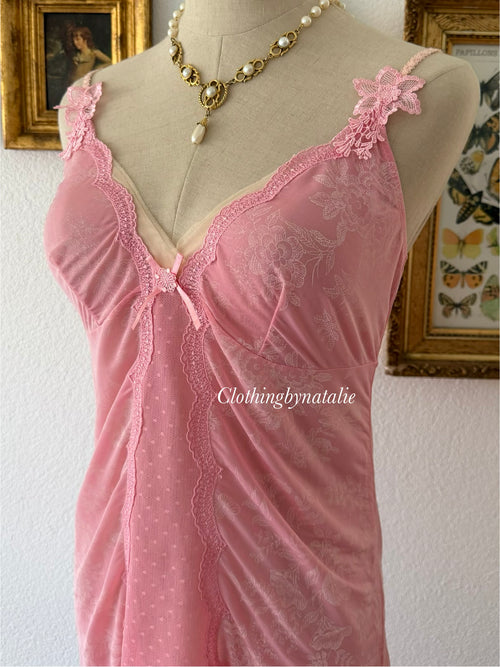 Venus Pink Nylon Slip Size M