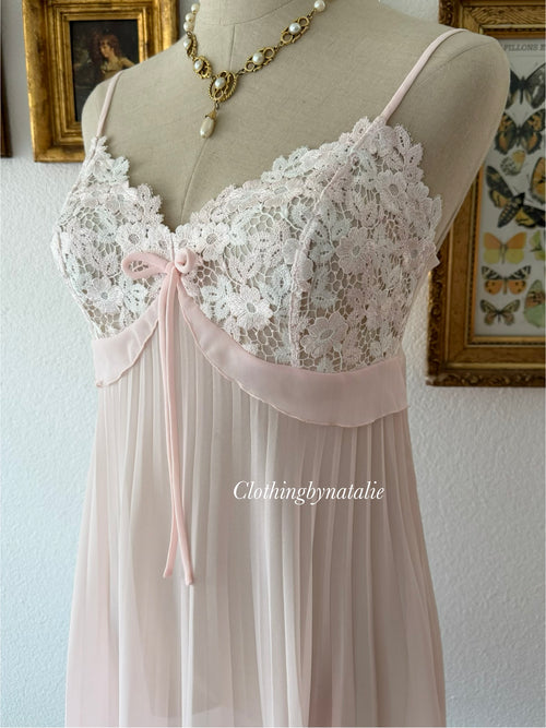 Vivien Pleated Chiffon Babydoll Size S