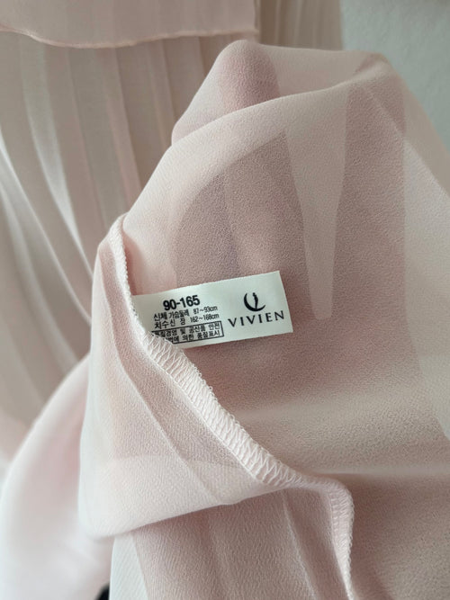 Vivien Pleated Chiffon Babydoll Size S