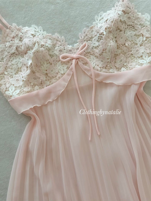 Vivien Pleated Chiffon Babydoll Size S
