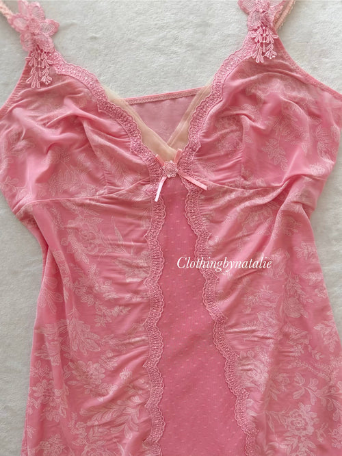 Venus Pink Nylon Slip Size M